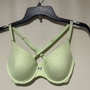 Soma Lime Polka Dot Cushioned Wired Push Up Bra 34C